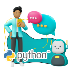 Умный чат-бот на Python - КИБЕРшкола программирования для детей, компьютерные курсы для школьников, начинающих и подростков - KIBERone г. Сызрань
