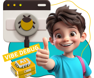 Тестирование & Vibe Debug. Охотники за багами - КИБЕРшкола программирования для детей, компьютерные курсы для школьников, начинающих и подростков - KIBERone г. Сызрань