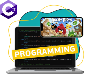 Программирование на C#. Удивительный мир 2D-игр - Школа программирования для детей, компьютерные курсы для школьников, начинающих и подростков - KIBERone г. Сызрань